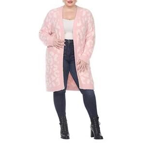 White Mark Women's Midweight Coat Pink Plus Size 2XL/3XL